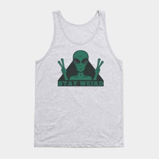 Stay Weird Alien Tank Top